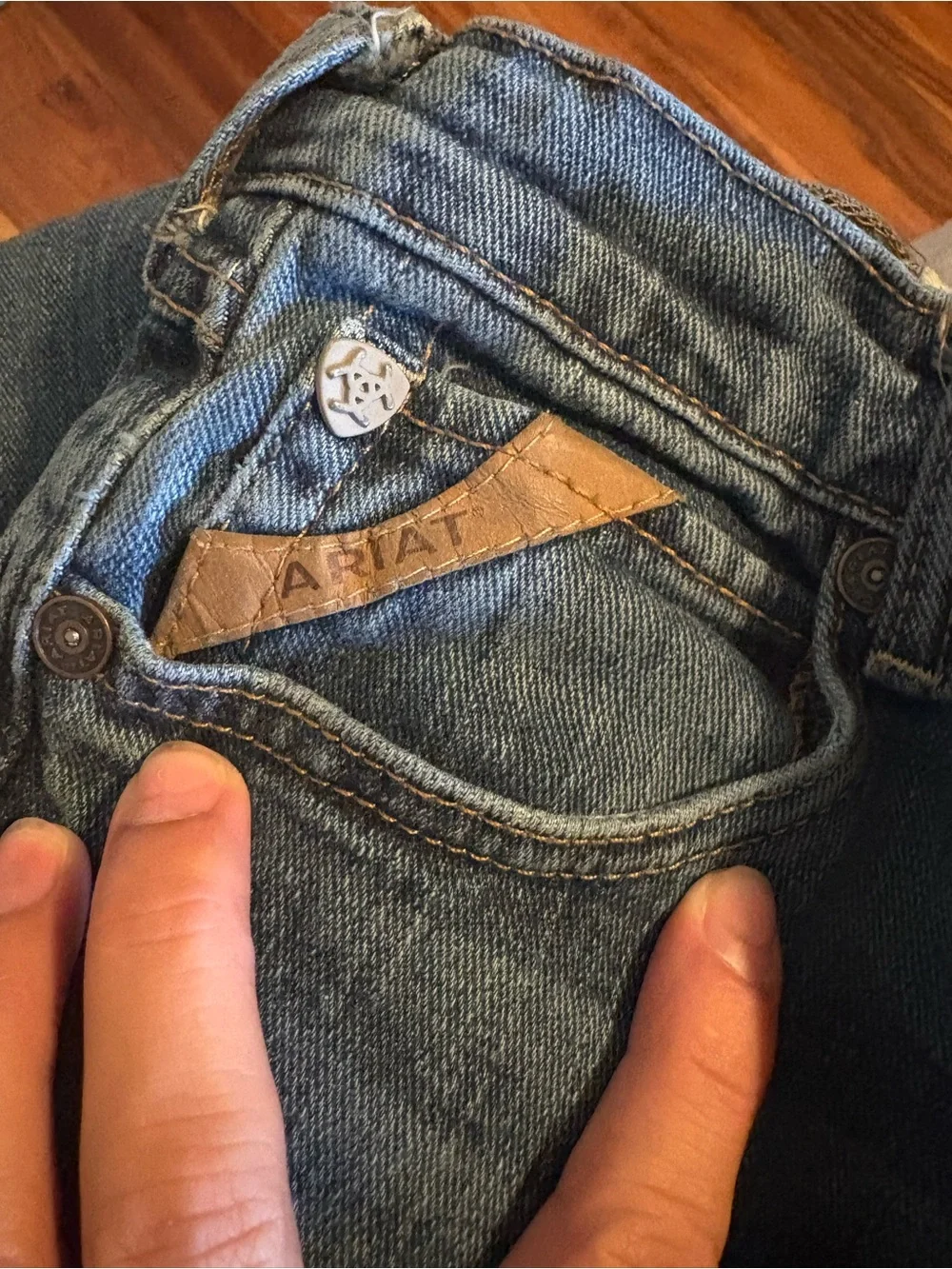 Ariat B4 Relaxed Boys Jeans Size 14 Medium Wash Bootcut Western Denim (1402)